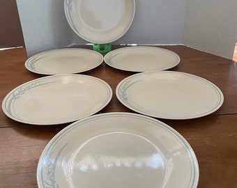 Set mit 6 Blue Lily Corelle Speisetellern