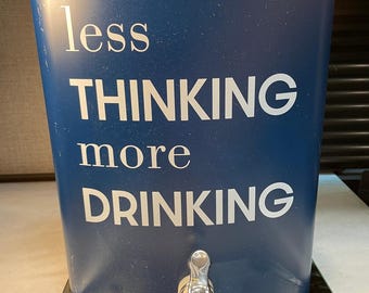 Classic Funny Gag Gift Blue Flask Shaped Alcohol Dispenser