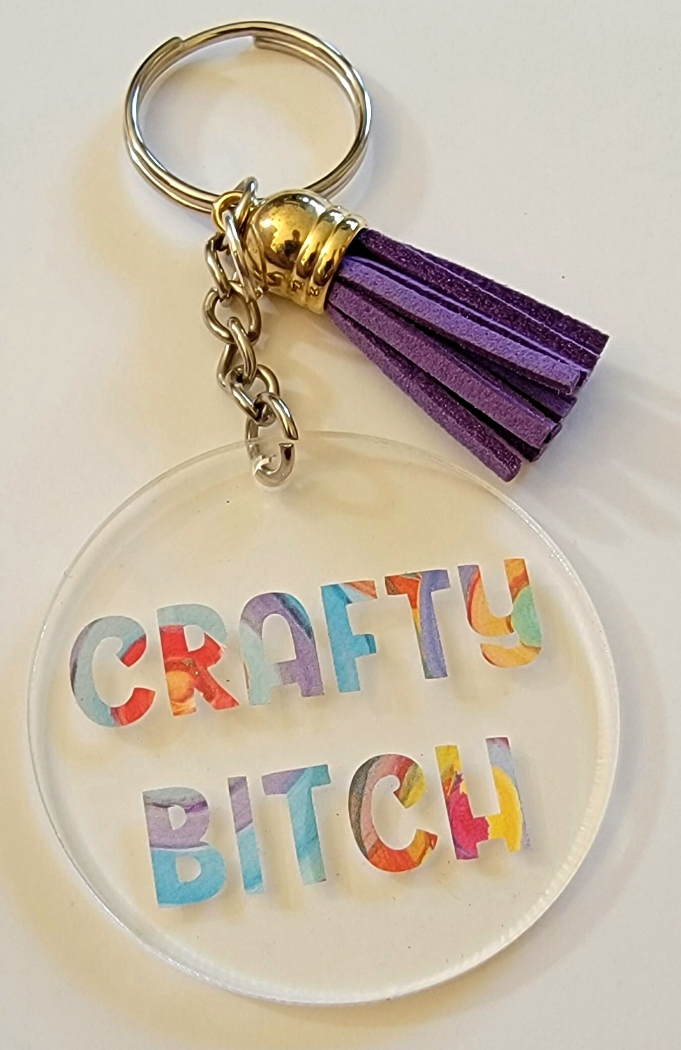 Cute Acrylic Keychains With Coordinating Tassle. Etsy