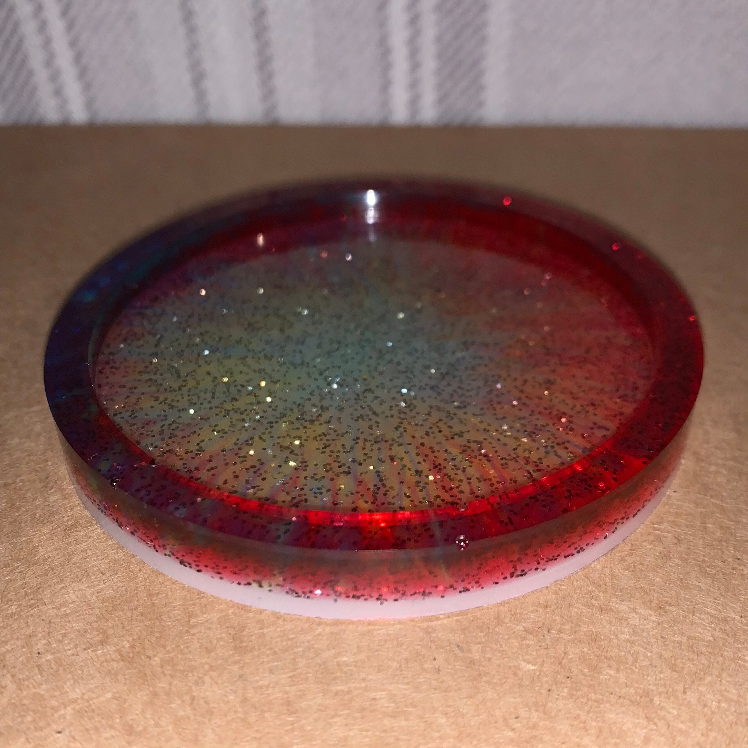 Colourful Glitter Coaster Small Etsy UK