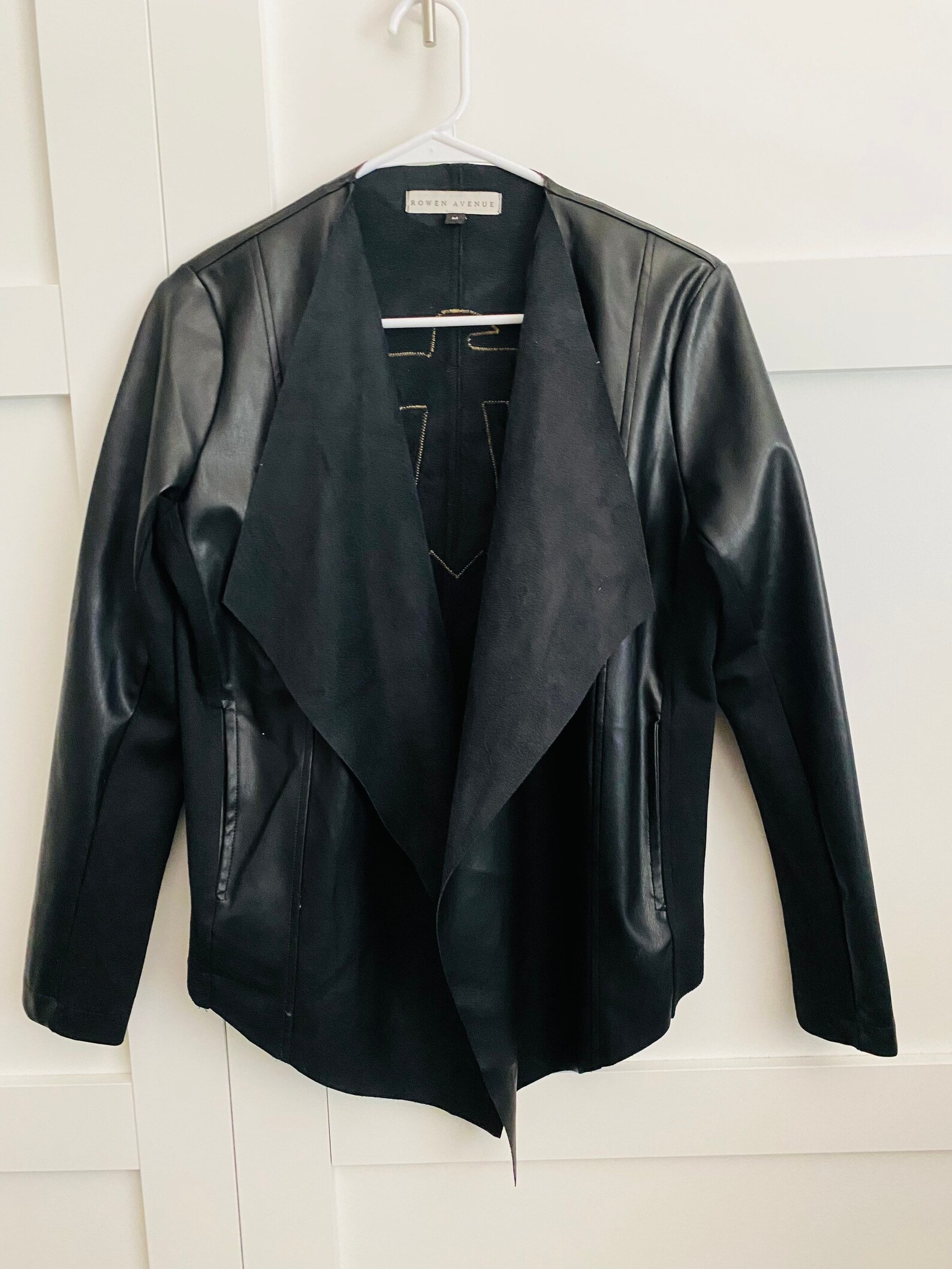 Black Faux Leather Thunderbird Jacket | Etsy