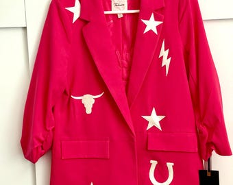 Blazer rose fuchsia léger design Far West