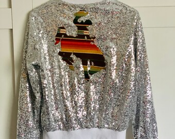 sparkly silver jacket