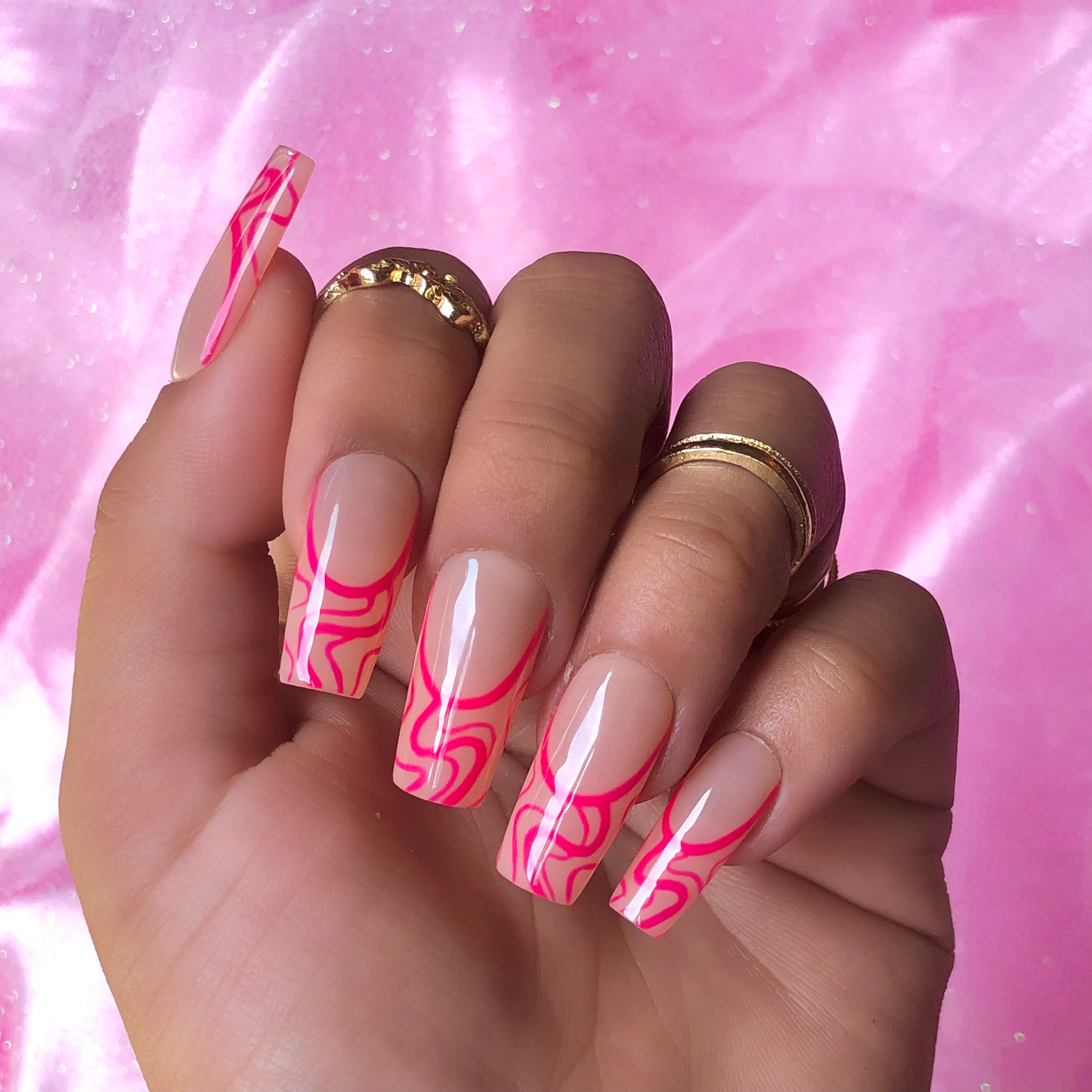 French Pink Nails - Etsy