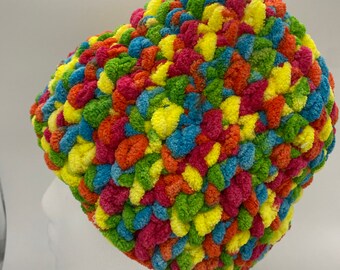 Rainbow bucket beanie