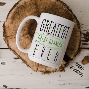 Personalized Greatest Great-Grampa Ever Mug | New Great-Grandpa | Promoted to Great-Grandfather | Father&#39;s Day/Birthday/Xmas Great-Granddad