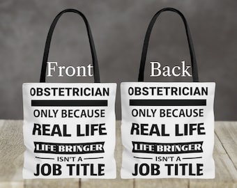 Sac fourre-tout drôle d'obstétricien, cadeau génial pour obstétricien, cadeau unique de remerciement de maman papa bébé pour femme obstétricien, excellent cadeau de Noël