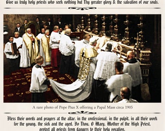 Prayer For Priests Poster, Traditional Catholic Devotional (Digital Download)