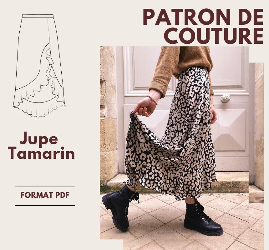 Pattern sewing Skirt Tamarin Woman PDF A4 A0