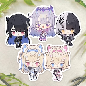 Hololive English Advent 2 inch Vinyl Stickers | Bijou, Shiori, Nerissa, Fuwawa, Mococo, Fuwamoco | Water Bottle, Laptop, Notebook Decal