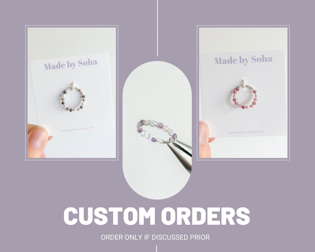 Custom Gemstone Rings - Etsy
