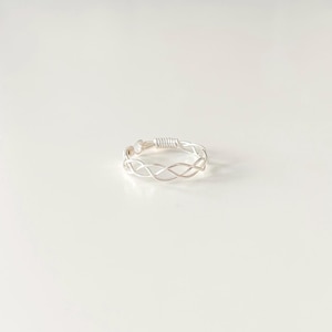 Silver Braided Wire Ring | Silver Plated Wire Wrapped Ring, Aesthetic ...