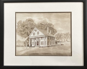 House Portrait Custom Order, Watercolor, Pen and Ink, Various Sizes, Commissioned Art