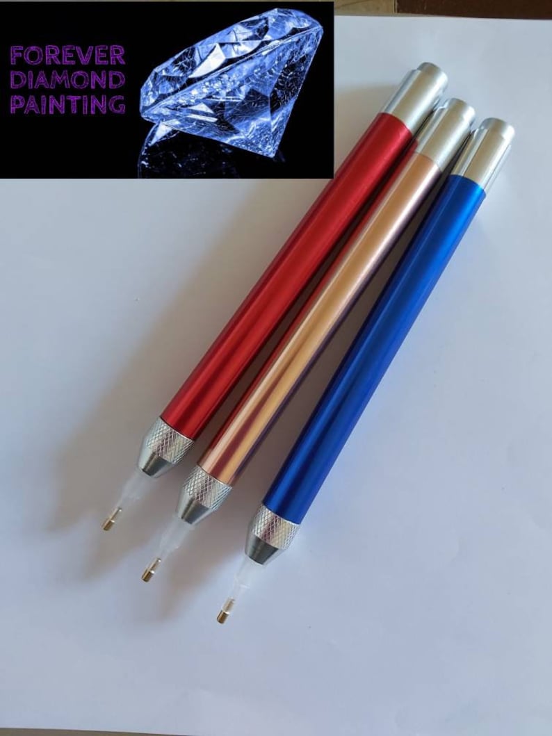 Light up LED Diamond Painting Pen. Available in 3 colours. Etsy