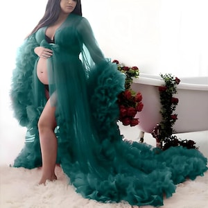 Maternity Dress for Photo Shoot, Tulle Maternity Gown, Baby Shower Photoshoot Dress, Boho Maternity Gown, Wedding Guest Dress, Gift for Her