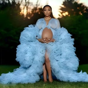Maternity Dress for Photo Shoot, Tulle Maternity Gown, Baby Shower Photoshoot Dress, Boho Maternity Gown, Wedding Guest Dress, Gift for Her