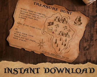 treasure hunt map etsy