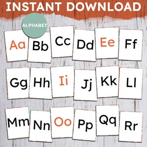 ALFABETO, DESCARGA INSTANTE Tarjetas Montessori, Tarjetas Montessori imprimibles, Tarjetas Flash, Tarjetas Flash de Nomenclatura