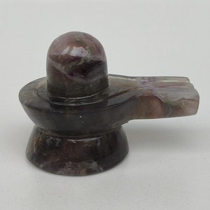 Fluorite stone Shivling, Gemstone Shivling Statue, Shivling figurine, Lord Shiv, Healing Crystal, Spiritual Decor Shivling, Gemstone statue