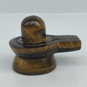 Tiger Eye stone Shivling Gemstone Shivling Statue, Shivling figurine, Lord Shiv Healing Crystal, Spiritual Shivling , Gemstone statues