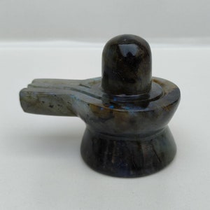 Labradorite stone Shivling Gemstone Shivling Statue, Shivling figurine, Lord Shiv Healing Crystal, Spiritual Shivling, Gemstone statues