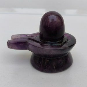 Amethyst stone Shivling,Gemstone Shivling Statue, Shivling figurine, Lord Shiv, Healing Crystal, Spiritual Decor Shivling, Gemstone statues