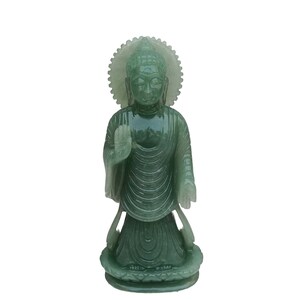 green aventurine Buddha ,Handmade buddha statue ,hand carved jade stone buddha gem stone buddha ,gem stone Idols, jade carving, jade article