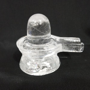Sphatika Shivling clear quartz Natural Crystal Shivling for Meditation Gemstone Shivling figurine Healing Crystal, Spiritual Decor Shivling