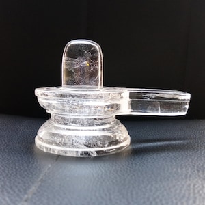 Sphatika Shivling clear quartz Natural Crystal Shivling for Meditation Gemstone Shivling figurine Healing Crystal, Spiritual Decor Shivling