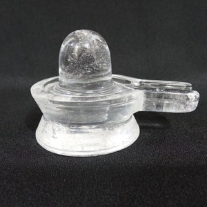 Rare find Sphatika Shivling clear Natural Crystal Shivling for Meditation Gemstone  Shivling figurine Healing Crystal, Spiritual Shivling
