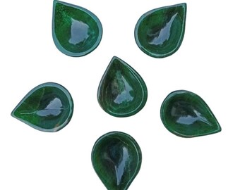 6 Pcs Set Green aventurine Stone Oil Deepak, Diya - Handmade Oil Candle Diya - Perfect For Gift - Natural Stone - Polished Lamp - Décor .