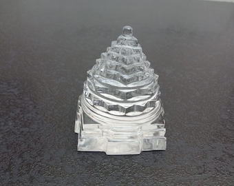 Crystal Shree Yantra / Sphatik shree yantra / Sphatik shri yantra / Quartz Crystal Shri Yantra / Vastu shree yantra / SHRI YANTRA