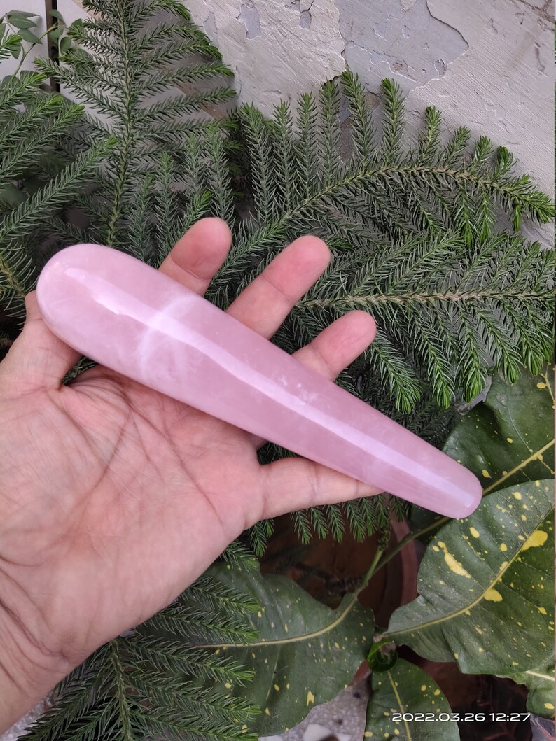 Rose Quarts Yoni Wand Crystal Dildo Yoni Wand Yoni Etsy