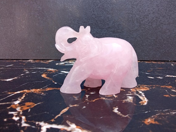 天然石 ローズクォーツのゾウさん