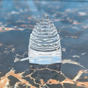 Natural Crystal Quartz Handmade Shree Yantra Handicraft Gemstone clear Quartz Shri-yantra Diwali Shree Yantra Pujan Yantra Mahalaxmi  Yantra