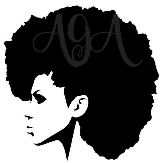 Afro Woman Sublimation PNG Face Profile Headband Girl Cute 