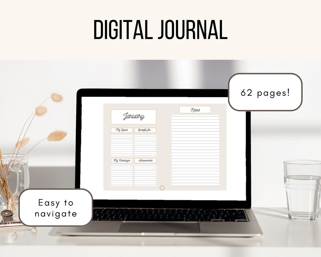 Digital Journal Pdf and Printable Goalsetting Etsy