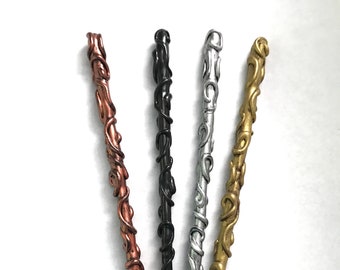 Wizard Witch Magic Wand, Gold Wand, Black Wand, Silver Wand, Copper Wand, Halloween Accessories for Witches and Wizards