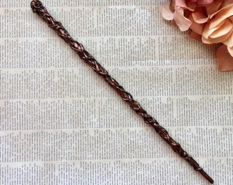 Copper and black Fairy Wand for her, Witchy Magic Wand Gift, Wedding Wand, Photo Prop Wand, Wizard Halloween Accessory,