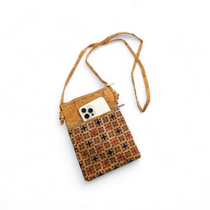 Bolso bandolera de corcho hecho a mano, sostenible, vegano y orgánico, ecológico, ligero, duradero, impermeable, fabricado en Portugal / Vendedor de EE. UU.