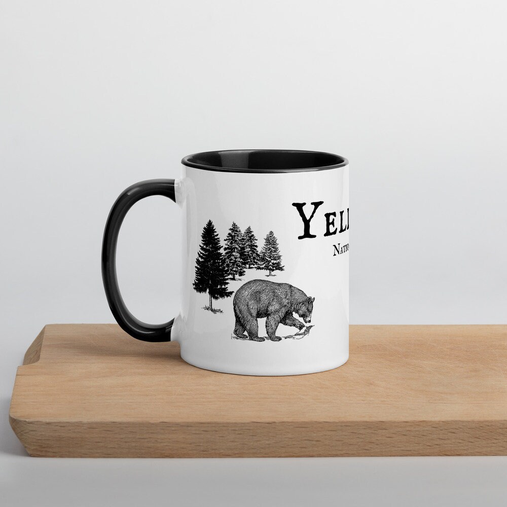 Yellowstone National Park Mug With Black Inside and Handle Etsy UK