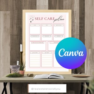 Self Care Plan | Print or edit to your needs in Canva