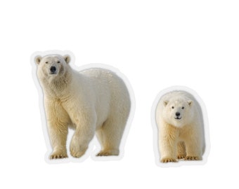 Eisbär Sticker, Wilde Tiere Sticker, einzigartige Vinyl Sticker, Eisbär Geschenke Fotos
