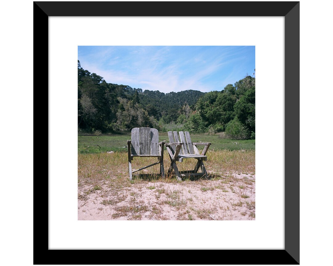 Old Beach Chairs on the Tomales Bay California Square Etsy