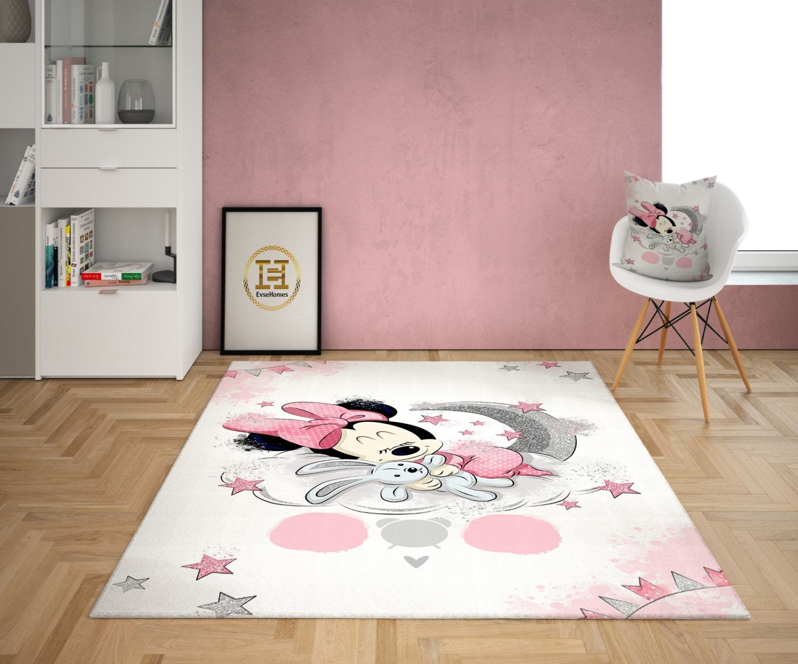 Discover Disney Adorable Minnie Mouse Kids Room Rug