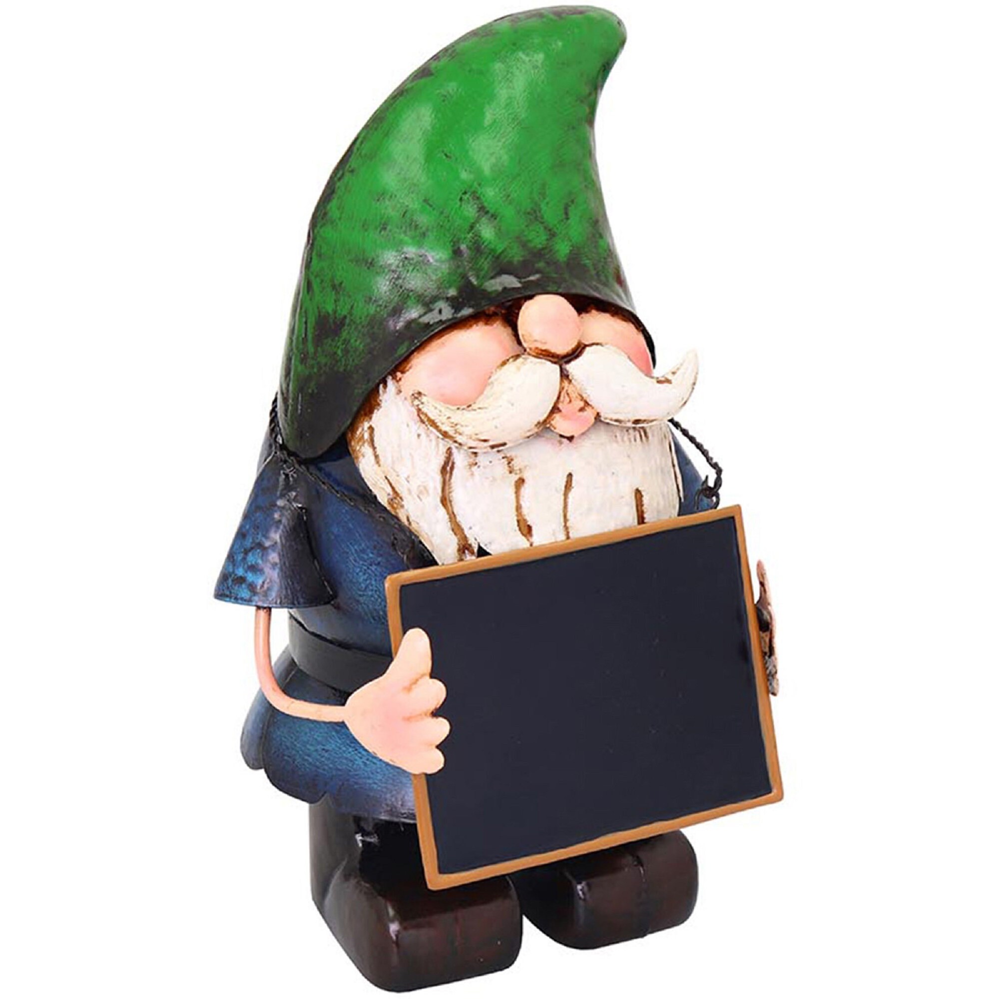 Metal Gnome With Chalk Board Hand Crafted Garden Sculpture Etsy UK