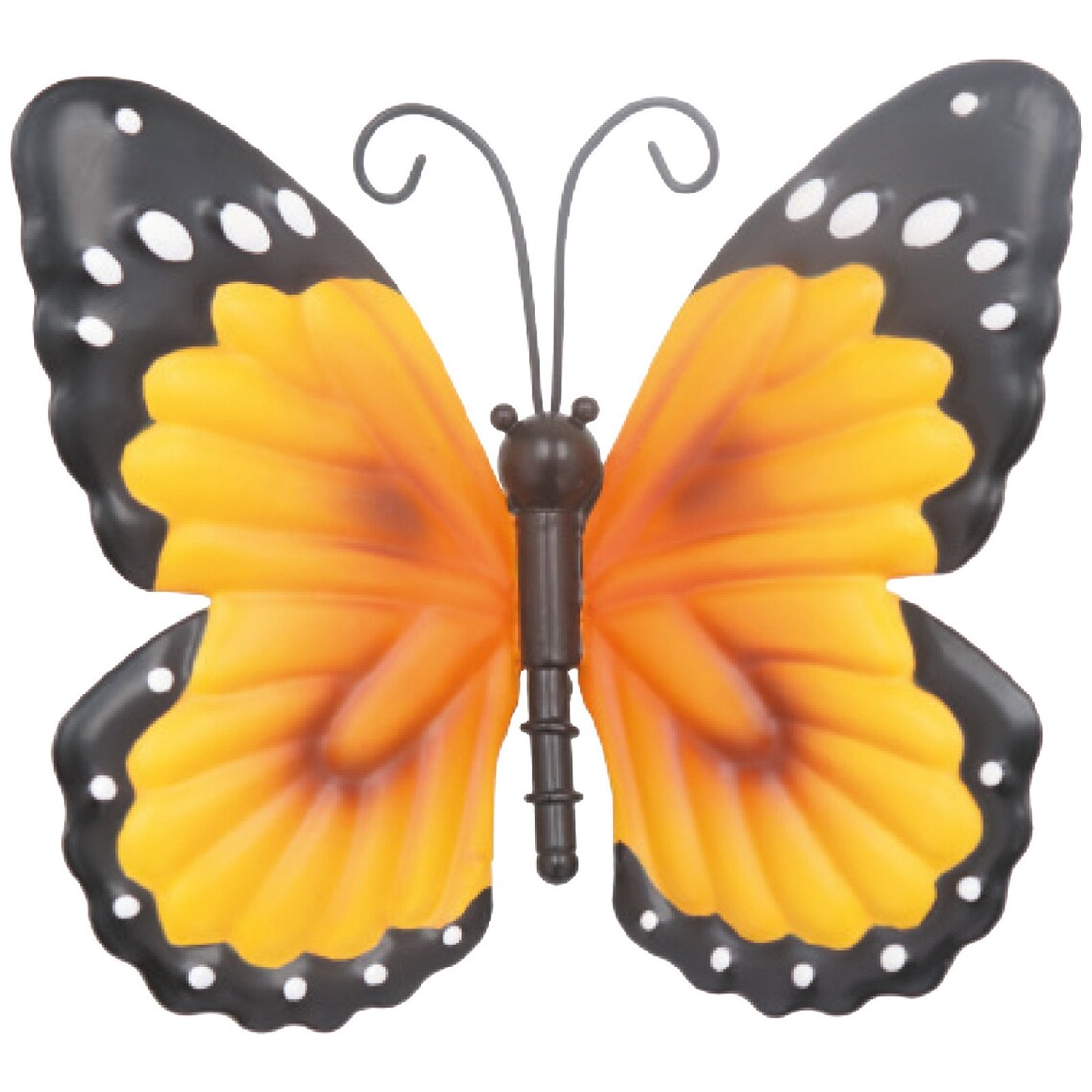 Small Metal Butterfly Orange Hand Crafted Garden Ornament Etsy UK