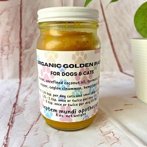 Golden Paste Pets Dog Cat Turmeric All Natural Organic with Hemp Seed Oil Cinnamon
