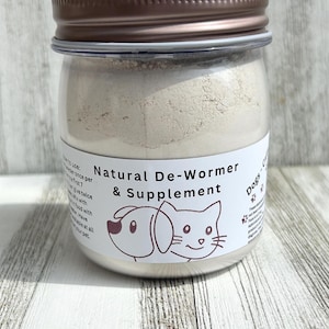 Dog Pup Cat Kitten Natural Dewormer Herbal Powder Supplement Food Grade