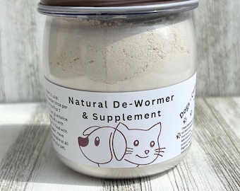 Dog Pup Cat Kitten Natural Dewormer Herbal Powder Supplement Food Grade